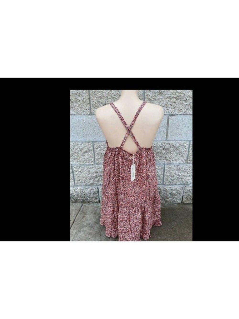 Universal Thread Women's Sleeveless Short Pintuck Dress Pink Floral M - Picture 2 of 5
